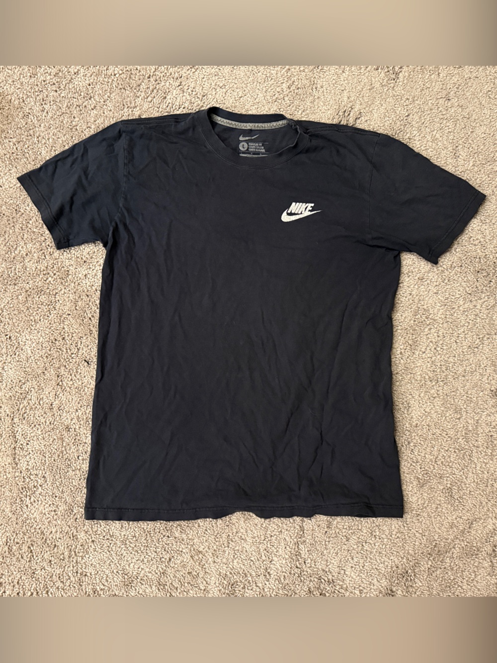 Nike Black Short Sleeve T-Shirt with White Swoosh